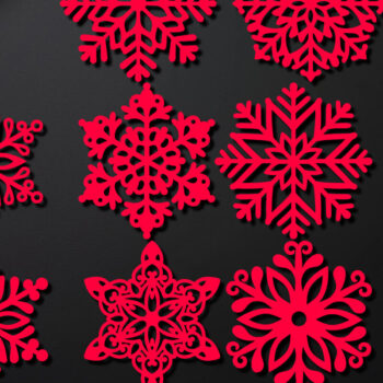 Intra απο ξύλο plywood 3mm-4mm πάχος Χριστουγεννιάτικο Snowflakes Mega Δίασταση 15x15 cm INTRAFABR-109812882 - Image 4