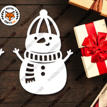 Intra απο ξύλο plywood 3mm-4mm πάχος Χριστουγεννιάτικο καπέλο χιονάνθρωπος Κόψιμο χαρτιού Δίασταση 864x864 cm INTRAFABR-117897830 - Image 2