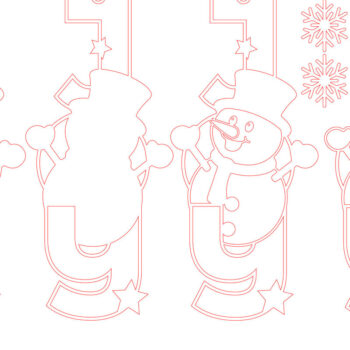 Intra απο ξύλο plywood 3mm-4mm πάχος Χριστουγεννιάτικο στολίδι Χιονάνθρωπος Joy Δίασταση 8x8 cm INTRAFABR-106529949 - Image 2