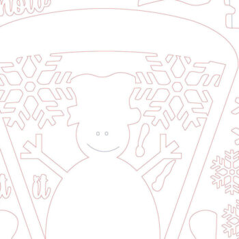 Intra απο ξύλο plywood 3mm-4mm πάχος Χριστουγεννιάτικο Snowman Shelf Sitter  Δίασταση 8x8 cm INTRAFABR-78909940 - Image 3