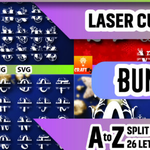 Intra απο ξύλο plywood 3mm-4mm πάχος Χριστουγεννιάτικο Split Monogram Δίασταση 15x15 cm INTRAFABR-105190890