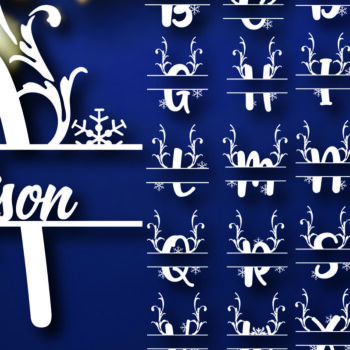 Intra απο ξύλο plywood 3mm-4mm πάχος Χριστουγεννιάτικο Split Monogram Δίασταση 15x15 cm INTRAFABR-105190890 - Image 3