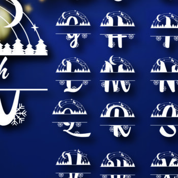 Intra απο ξύλο plywood 3mm-4mm πάχος Χριστουγεννιάτικο Split Monogram Δίασταση 15x15 cm INTRAFABR-105190890 - Image 5