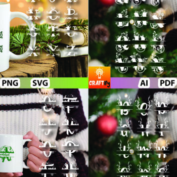 Intra απο ξύλο plywood 3mm-4mm πάχος Χριστουγεννιάτικο Split Monogram Δίασταση 15x15 cm INTRAFABR-105190890 - Image 7