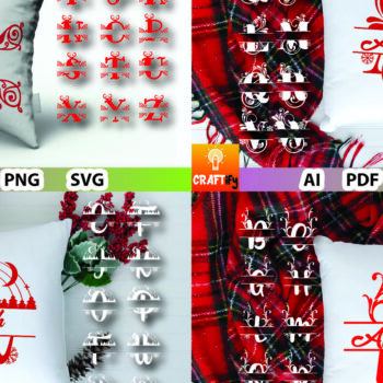 Intra απο ξύλο plywood 3mm-4mm πάχος Χριστουγεννιάτικο Split Monogram Δίασταση 15x15 cm INTRAFABR-105190890 - Image 8