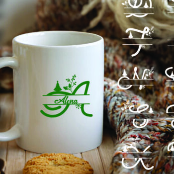 Intra απο ξύλο plywood 3mm-4mm πάχος Christmas Split Monogram Cut  Δίασταση 15x15 cm INTRAFABR-105042576 - Image 4