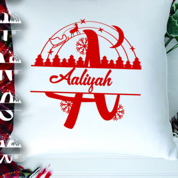 Intra απο ξύλο plywood 3mm-4mm πάχος Christmas Split Monogram Cut  Δίασταση 15x15 cm INTRAFABR-105189563 - Image 5