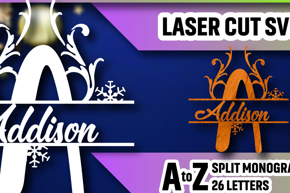 Intra απο ξύλο plywood 3mm-4mm πάχος Christmas Split Monogram Cut  Δίασταση 15x15 cm INTRAFABR-105189651