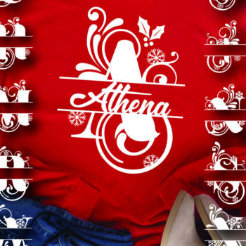 Intra απο ξύλο plywood 3mm-4mm πάχος Christmas Split Monogram Cut  Δίασταση 15x15 cm INTRAFABR-105189723 - Image 3