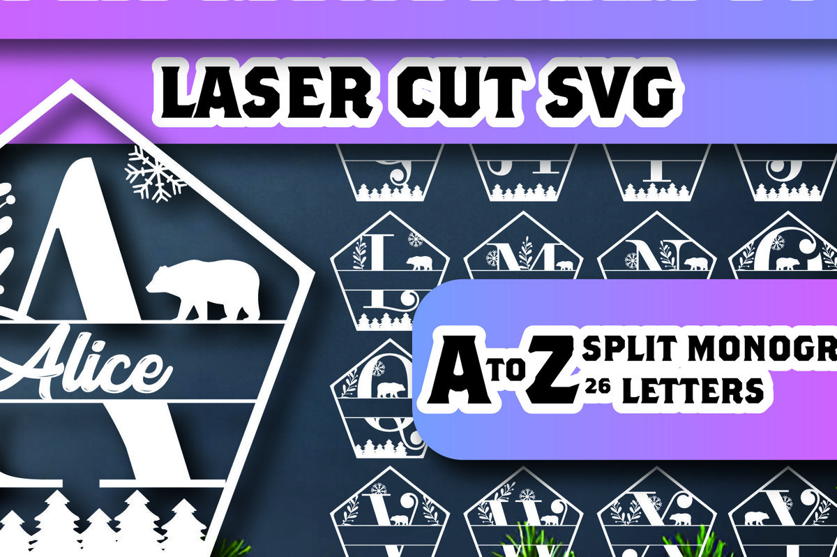 Intra απο ξύλο plywood 3mm-4mm πάχος Christmas Split Monogram Cut  Δίασταση 15x15 cm INTRAFABR-105260175