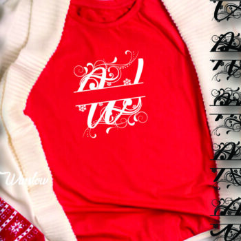 Intra απο ξύλο plywood 3mm-4mm πάχος Christmas Split Monogram Cut  Δίασταση 15x15 cm INTRAFABR-105260215 - Image 4