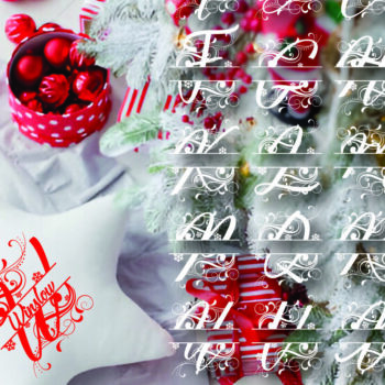 Intra απο ξύλο plywood 3mm-4mm πάχος Christmas Split Monogram Cut  Δίασταση 15x15 cm INTRAFABR-105260215 - Image 5