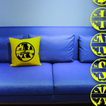 Intra απο ξύλο plywood 3mm-4mm πάχος Christmas Split Monogram Cut  Δίασταση 15x15 cm INTRAFABR-105041898 - Image 4