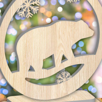 Intra απο ξύλο plywood 3mm-4mm πάχος Χριστουγεννιάτικα στολίδια σταντ 2 Δίασταση 8x8 cm INTRAFABR-107125597 - Image 2