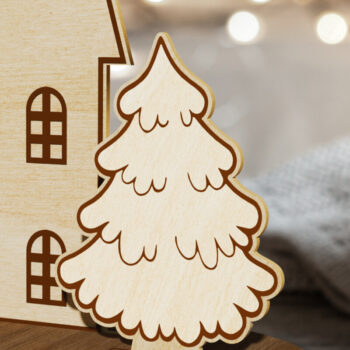 Intra απο ξύλο plywood 3mm-4mm πάχος Χριστουγεννιάτικο σταντ Ξύλινη Διακόσμηση Δίασταση 2x2 cm INTRAFABR-108342109 - Image 1