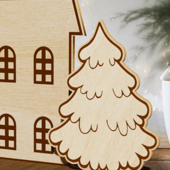 Intra απο ξύλο plywood 3mm-4mm πάχος Χριστουγεννιάτικο σταντ Ξύλινη Διακόσμηση Δίασταση 2x2 cm INTRAFABR-108342109 - Image 2