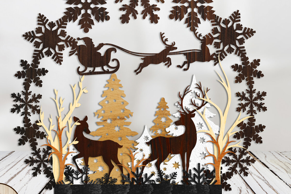 Intra απο ξύλο plywood 3mm-4mm πάχος Χριστουγεννιάτικο περίπτερο Ξύλο Πολυστρωματικό κομμένο Δίασταση 4x4 cm INTRAFABR-19756214