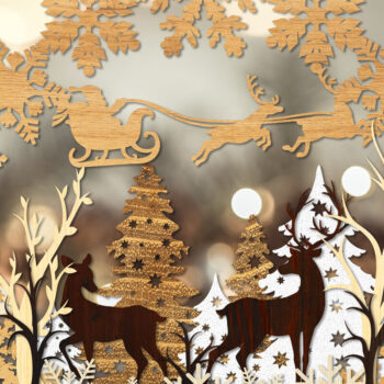 Intra απο ξύλο plywood 3mm-4mm πάχος Χριστουγεννιάτικο περίπτερο Ξύλο Πολυστρωματικό κομμένο Δίασταση 4x4 cm INTRAFABR-19756214 - Image 3