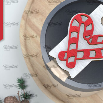 Intra απο ξύλο plywood 3mm-4mm πάχος Χριστουγεννιάτικο Stanley Topper Δίασταση 15x15 cm INTRAFABR-105571197 - Image 1