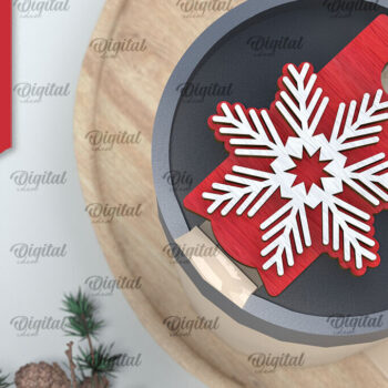 Intra απο ξύλο plywood 3mm-4mm πάχος Χριστουγεννιάτικο Stanley Topper Δίασταση 15x15 cm INTRAFABR-105510950 - Image 1