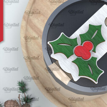 Intra απο ξύλο plywood 3mm-4mm πάχος Χριστουγεννιάτικο Stanley Topper Δίασταση 15x15 cm INTRAFABR-105510972 - Image 1