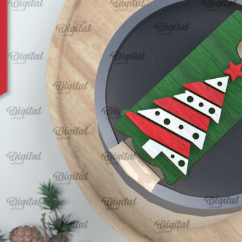 Intra απο ξύλο plywood 3mm-4mm πάχος Χριστουγεννιάτικο Stanley Topper Δίασταση 15x15 cm INTRAFABR-105511034 - Image 1