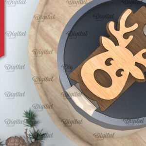 Intra απο ξύλο plywood 3mm-4mm πάχος Χριστουγεννιάτικο Stanley Topper Δίασταση 15x15 cm INTRAFABR-105571148