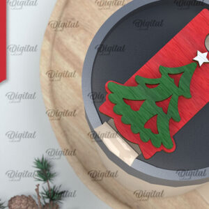 Intra απο ξύλο plywood 3mm-4mm πάχος Χριστουγεννιάτικο Stanley Topper Δίασταση 15x15 cm INTRAFABR-105571182