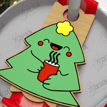 Intra απο ξύλο plywood 3mm-4mm πάχος Χριστουγεννιάτικο Stanley | CNC Δίασταση 15x15 cm INTRAFABR-108442550 - Image 3