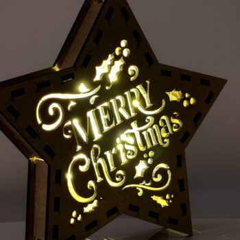 Intra απο ξύλο plywood 3mm-4mm πάχος Χριστουγεννιάτικο Αστέρι - Κηροπήγιο Δίασταση 15x15 cm INTRAFABR-107966248 - Image 12