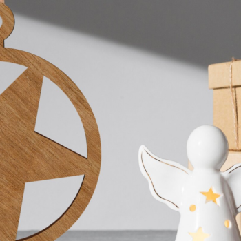 Intra απο ξύλο plywood 3mm-4mm πάχος Χριστουγεννιάτικο διακοσμητικό αστεράκι Δίασταση 6x7 cm INTRAFABR-108064188 - Image 2