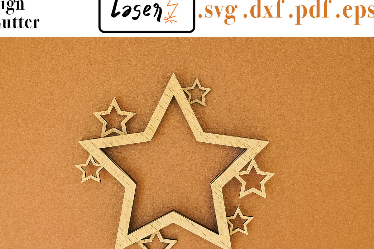 Intra απο ξύλο plywood 3mm-4mm πάχος Χριστουγεννιάτικο Star Layered File 4 Δίασταση 15x15 cm INTRAFABR-111675322 - Image 1