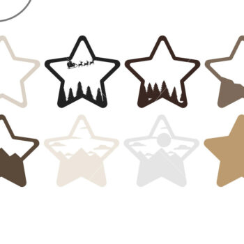 Intra απο ξύλο plywood 3mm-4mm πάχος CHRISTMAS STAR Πολυστρωματική διακόσμηση τοίχου Δίασταση 4x4 cm INTRAFABR-80867050 - Image 8