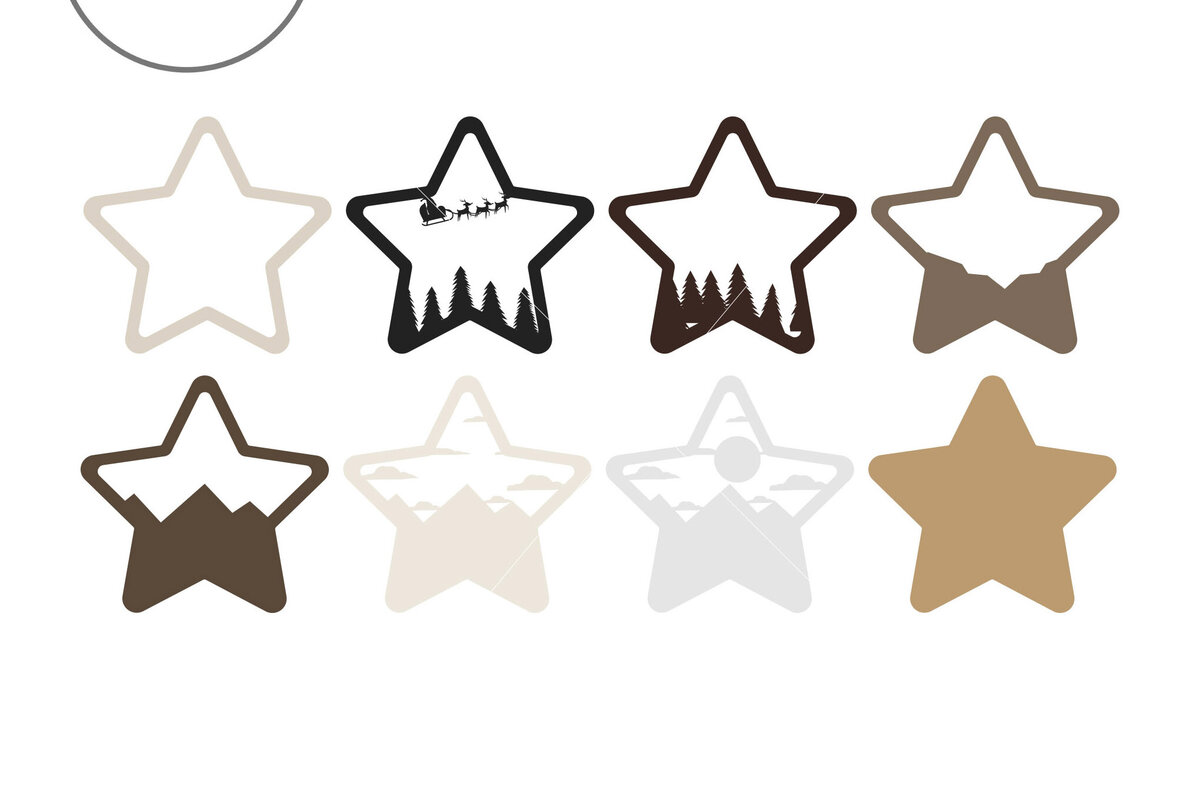 Intra απο ξύλο plywood 3mm-4mm πάχος CHRISTMAS STAR Πολυστρωματική διακόσμηση τοίχου Δίασταση 4x4 cm INTRAFABR-80867050 - Image 8