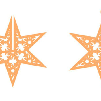 Intra απο ξύλο plywood 3mm-4mm πάχος Χριστουγεννιάτικο στολίδι αστεριών, πολλαπλών στρώσεων Δίασταση 3x3 cm INTRAFABR-83009658 - Image 5