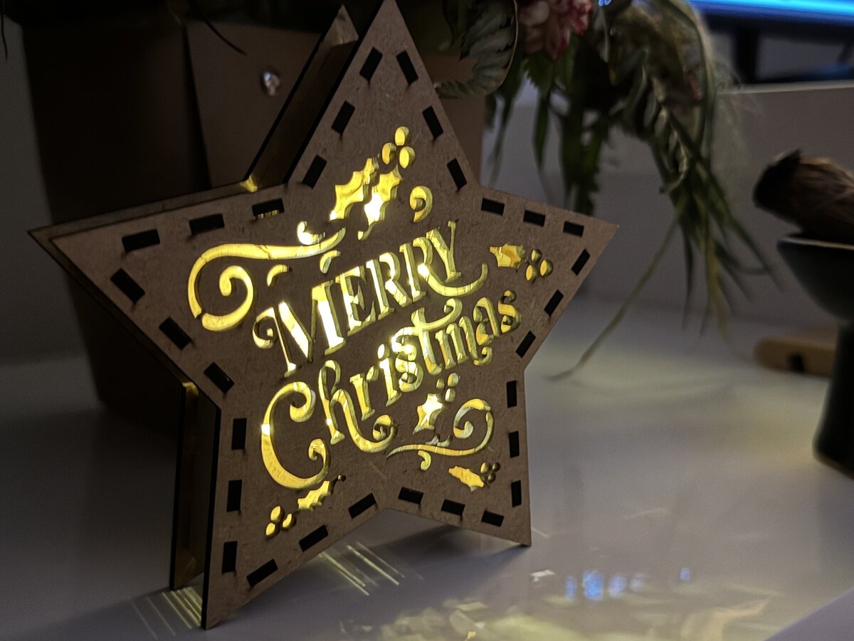 Intra απο ξύλο plywood 3mm-4mm πάχος κεριών Christmas Stars Δίασταση 15x15 cm INTRAFABR-107966485 - Image 12