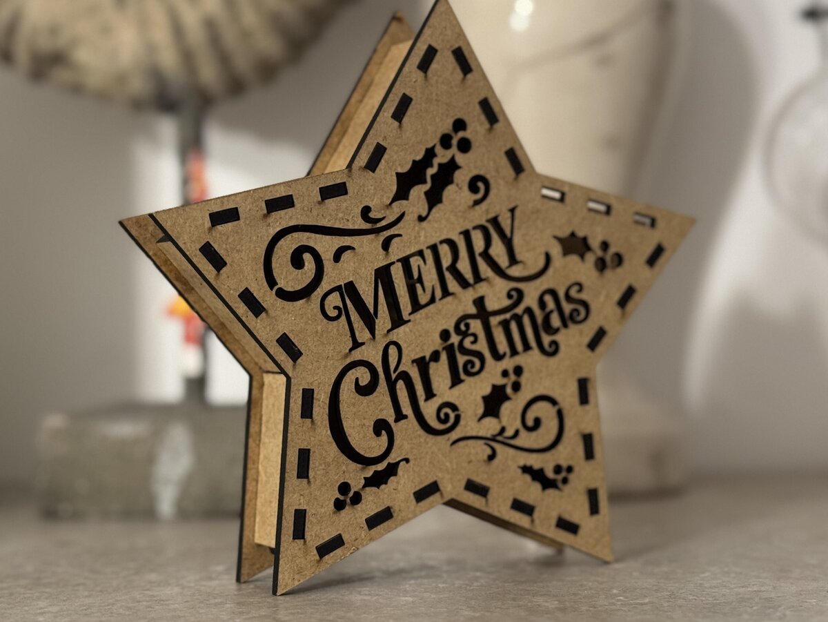 Intra απο ξύλο plywood 3mm-4mm πάχος κεριών Christmas Stars Δίασταση 15x15 cm INTRAFABR-107966485 - Image 14