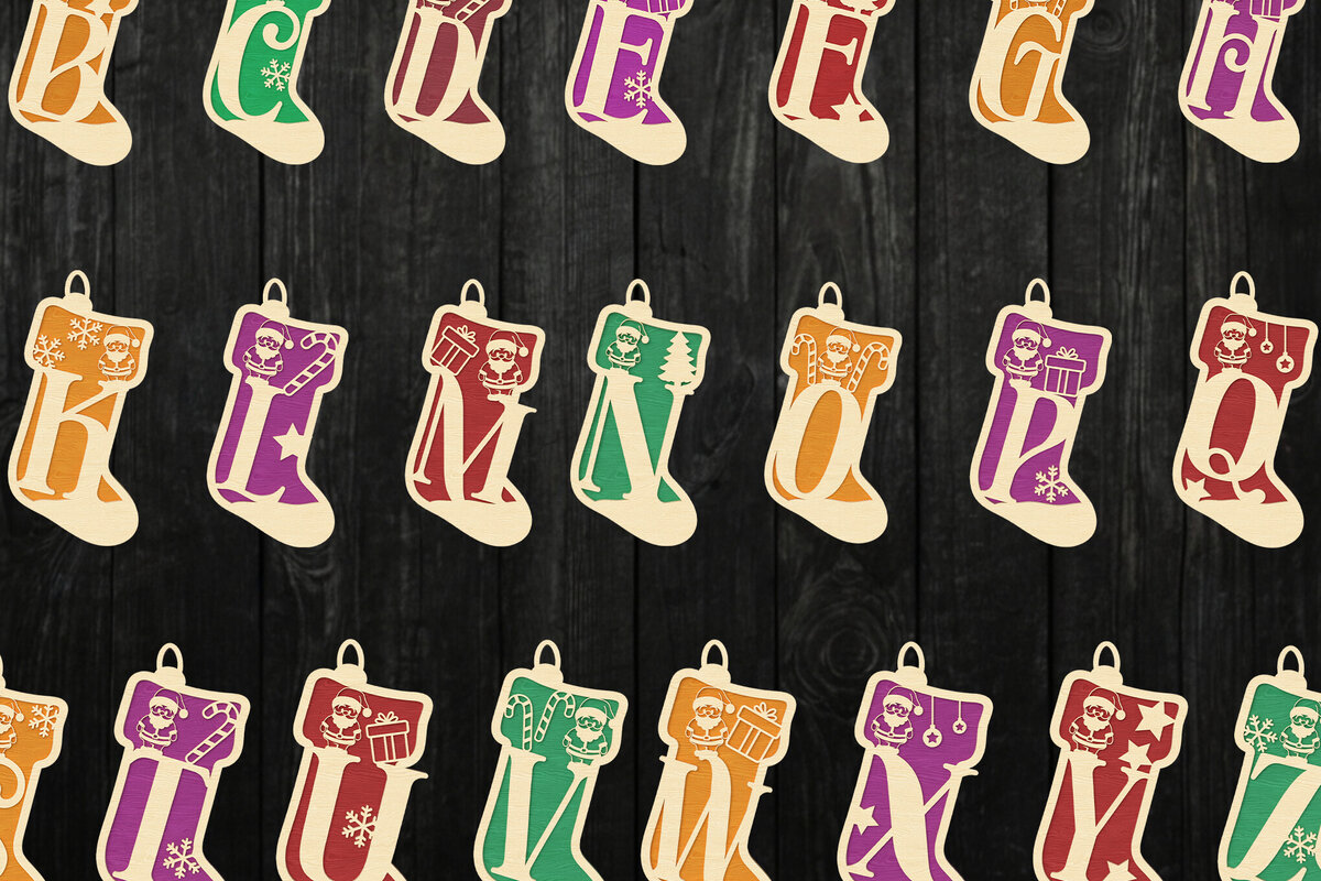 Intra απο ξύλο plywood 3mm-4mm πάχος Χριστουγεννιάτικα στολίδια αλφαβήτου Δίασταση 8x8 cm INTRAFABR-108364133