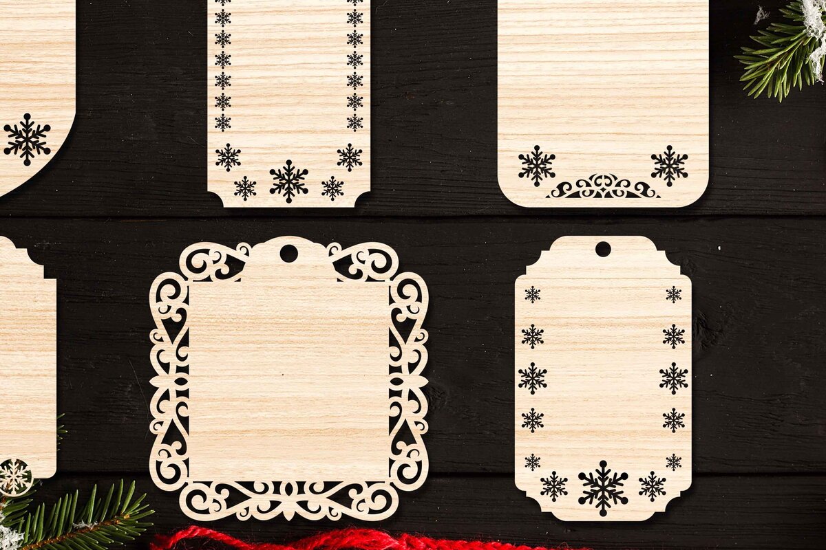 Intra απο ξύλο plywood 3mm-4mm πάχος Χριστουγεννιάτικο Gift Tag 01 Δίασταση 15x15 cm INTRAFABR-77845668