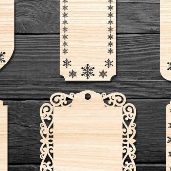 Intra απο ξύλο plywood 3mm-4mm πάχος Χριστουγεννιάτικο Gift Tag 01 Δίασταση 15x15 cm INTRAFABR-77845668 - Image 2