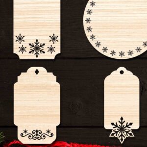 Intra απο ξύλο plywood 3mm-4mm πάχος Χριστουγεννιάτικο Gift Tag 02 Δίασταση 15x15 cm INTRAFABR-77845056