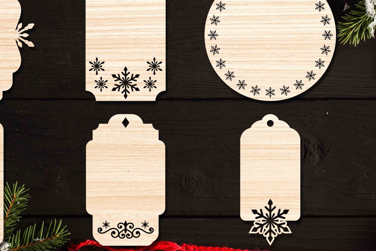 Intra απο ξύλο plywood 3mm-4mm πάχος Χριστουγεννιάτικο Gift Tag 02 Δίασταση 15x15 cm INTRAFABR-77845056