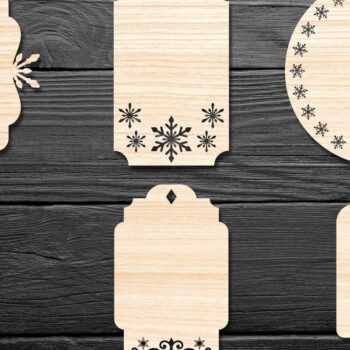 Intra απο ξύλο plywood 3mm-4mm πάχος Χριστουγεννιάτικο Gift Tag 02 Δίασταση 15x15 cm INTRAFABR-77845056 - Image 2