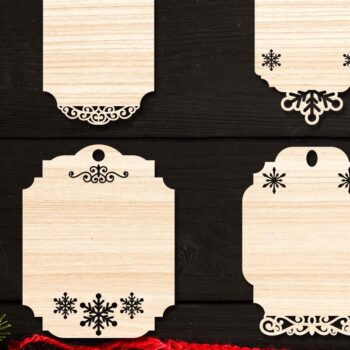 Intra απο ξύλο plywood 3mm-4mm πάχος Χριστουγεννιάτικο Gift Tag 03 Δίασταση 15x15 cm INTRAFABR-77845083 - Image 1