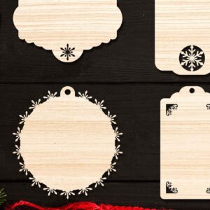 Intra απο ξύλο plywood 3mm-4mm πάχος Χριστουγεννιάτικο Gift Tag 04 Δίασταση 15x15 cm INTRAFABR-77845235