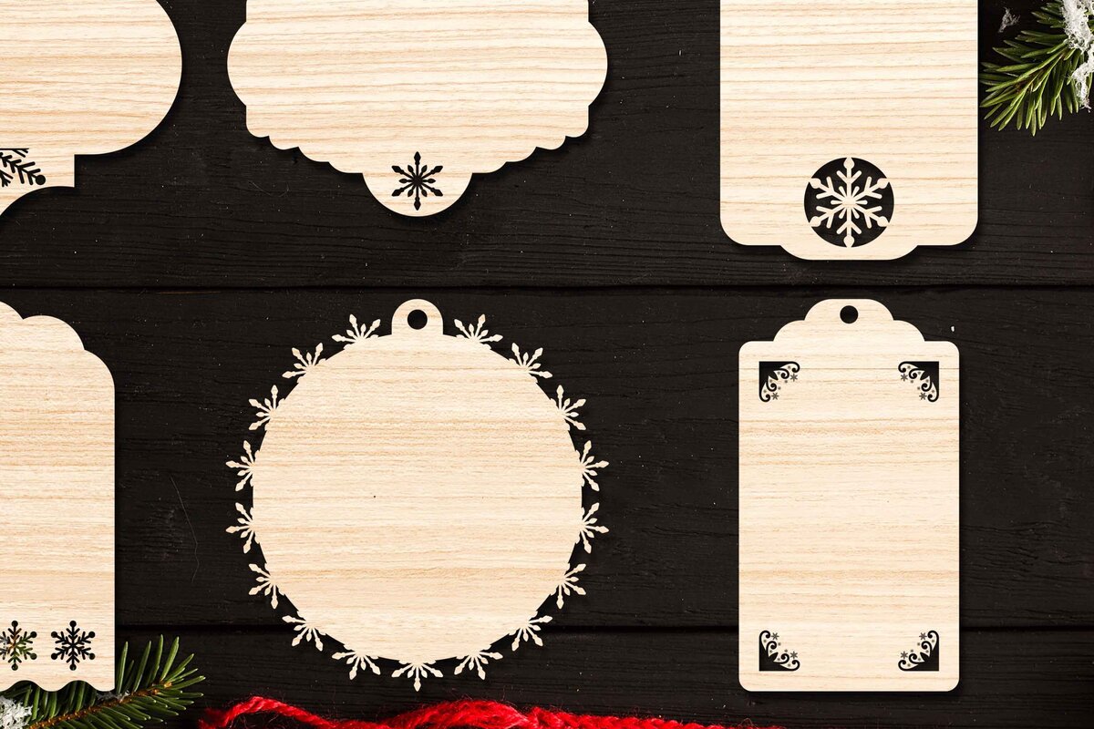 Intra απο ξύλο plywood 3mm-4mm πάχος Χριστουγεννιάτικο Gift Tag 04 Δίασταση 15x15 cm INTRAFABR-77845235