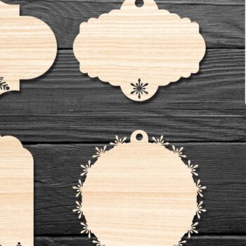 Intra απο ξύλο plywood 3mm-4mm πάχος Χριστουγεννιάτικο Gift Tag 04 Δίασταση 15x15 cm INTRAFABR-77845235 - Image 2