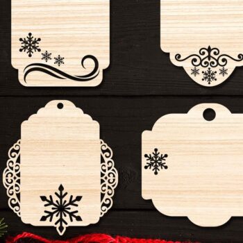Intra απο ξύλο plywood 3mm-4mm πάχος Χριστουγεννιάτικο Gift Tag 05 Δίασταση 15x15 cm INTRAFABR-77845632 - Image 1