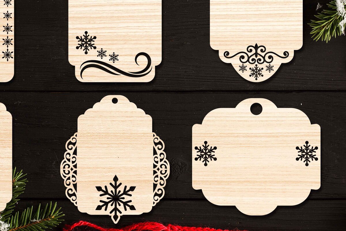 Intra απο ξύλο plywood 3mm-4mm πάχος Χριστουγεννιάτικο Gift Tag 05 Δίασταση 15x15 cm INTRAFABR-77845632