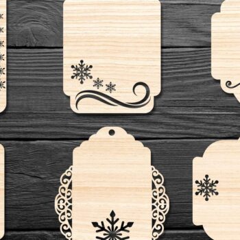 Intra απο ξύλο plywood 3mm-4mm πάχος Χριστουγεννιάτικο Gift Tag 05 Δίασταση 15x15 cm INTRAFABR-77845632 - Image 2